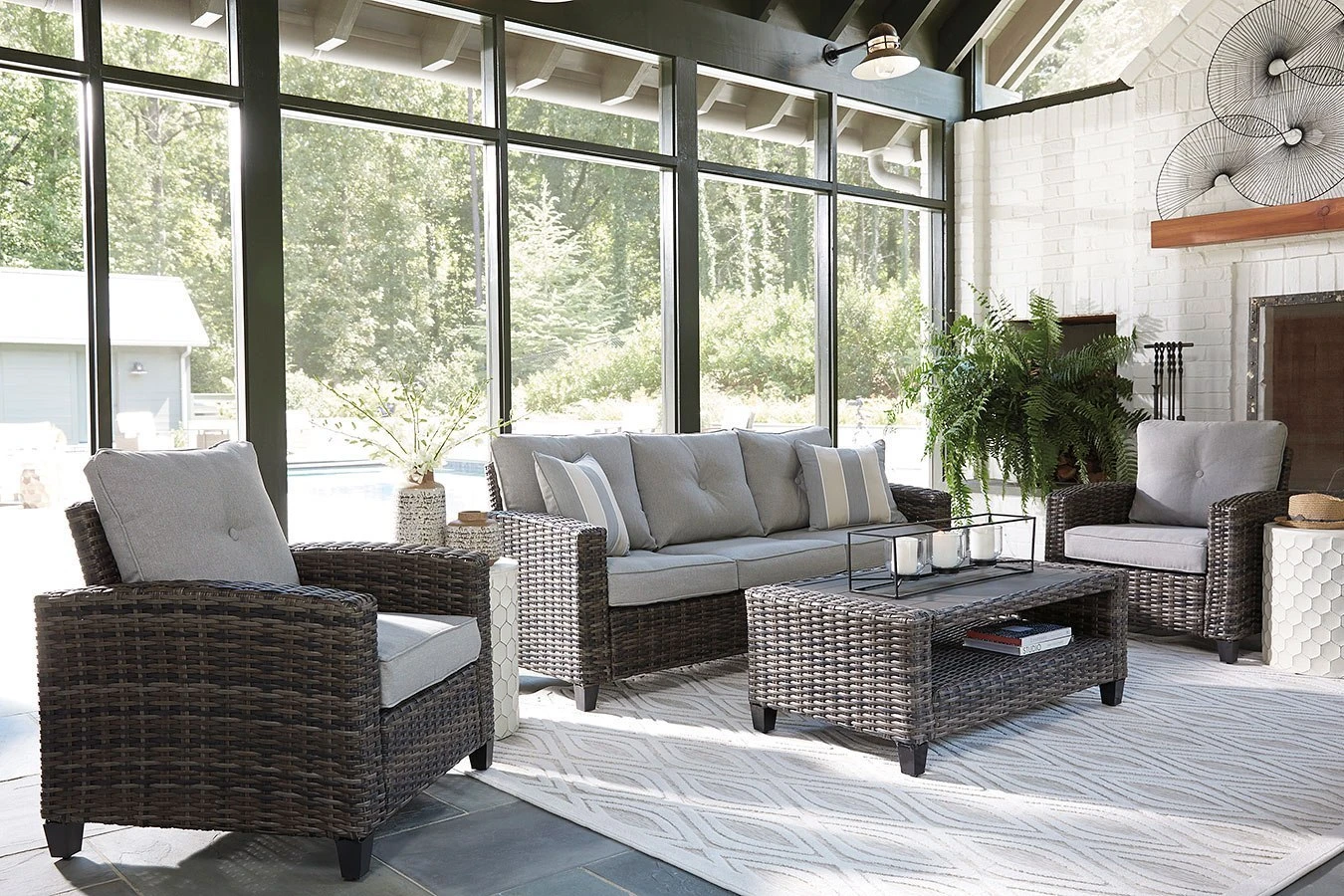 Cloverbrooke 4-Piece Outdoor Seating Set 2 Cloverbrooke 4-Piece Outdoor Seating Set - Image 2