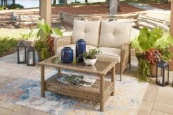 Braylee Outdoor Loveseat W/ Table