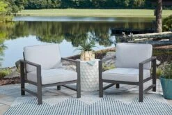 Fynnegan Outdoor Lounge Chair (Gray) (Set Of 2)