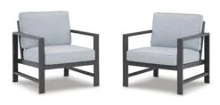 Fynnegan Outdoor Lounge Chair (Gray) (Set Of 2) -Ashley P349 821 chair 4