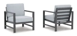 Fynnegan Outdoor Lounge Chair (Gray) (Set Of 2) -Ashley P349 821 chair 5
