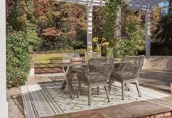 Beach Front Outdoor Trestle Dining Set -Ashley P399 625 601A set 2