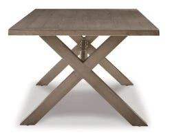 Beach Front Outdoor Trestle Dining Set -Ashley P399 625 table 3 4