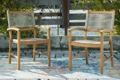 Janiyah Outdoor Round Dining Set 22 Janiyah Outdoor Round Dining Set -Ashley P407 602A chair 1 2