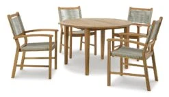 Janiyah Outdoor Round Dining Set 31 Janiyah Outdoor Round Dining Set -Ashley P407 615 602A set 3