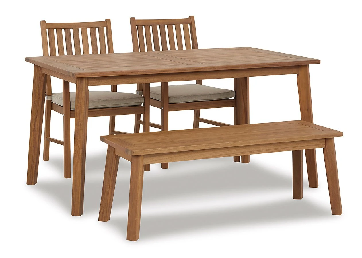 Janiyah Outdoor Dining Set W/ Bench 13 Janiyah Outdoor Dining Set W/ Bench - Image 13