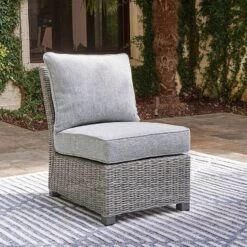 Naples Beach Modular Outdoor Seating Set -Ashley P439 846 armless chair 1