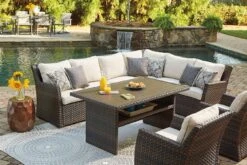 Easy Isle Outdoor Sectional Set -Ashley P455 822 set 4
