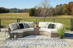 Calworth 3-Piece Outdoor Sectional W/ Console