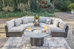 Harbor Court Modular Outdoor Sectional Set W/ Coulee Mills Fire Pit Table 30 Harbor Court Modular Outdoor Sectional Set W/ Coulee Mills Fire Pit Table -Ashley P459 861 P187 776 mod sec set 3