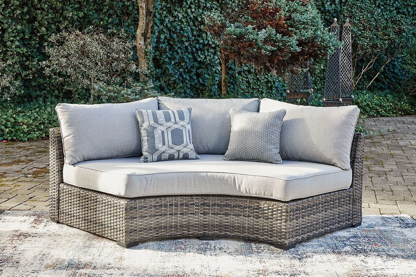 Harbor Court Modular Outdoor Sectional Set W/ Coulee Mills Fire Pit Table 2 Harbor Court Modular Outdoor Sectional Set W/ Coulee Mills Fire Pit Table - Image 2