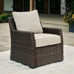 Brook Ranch Outdoor Sectional Set -Ashley P465 820 chair 1 1