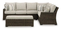 Brook Ranch Outdoor Sectional Set -Ashley P465 822 sectional bench 3