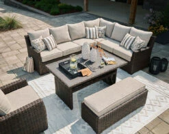 Brook Ranch Outdoor Sectional Set -Ashley P465 822 set 5