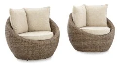 Danson Outdoor Swivel Lounge Chair (Set Of 2) -Ashley P505 821 chair 8