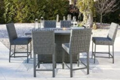Palazzo Outdoor Bar Table Set -Ashley P520 665 130 set 4