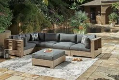 Citrine Park Modular Outdoor Sectional Set -Ashley P660 P804 mod sec set 6
