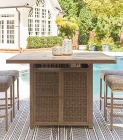 Walton Bridge Outdoor Fire Pit Bar Table Set -Ashley P749 665 bar table 1
