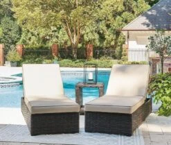 Coastline Bay Outdoor 3-Piece Chaise Lounge Set W/ End Table