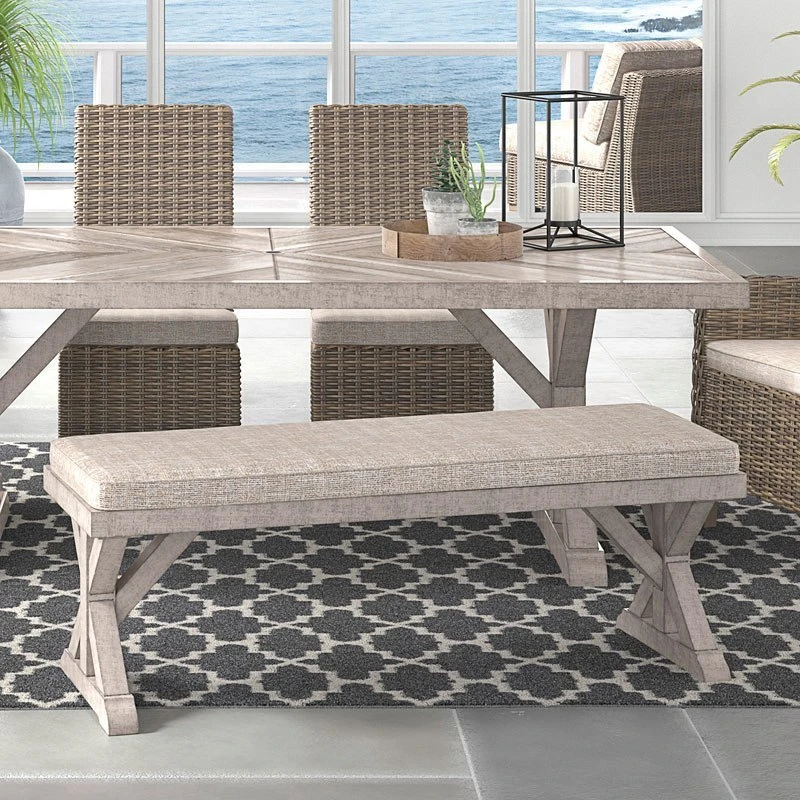 Beach Front Outdoor Dining Set W/ Beachcroft Chairs And Bench 2 Beach Front Outdoor Dining Set W/ Beachcroft Chairs And Bench - Image 2