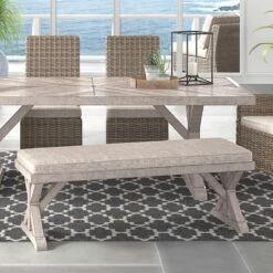Beach Front Outdoor Trestle Dining Set -Ashley P791 600 bench 1 7