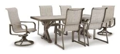 Beachcroft Outdoor Dining Set W/ Beach Front Sling Chairs 35 Beachcroft Outdoor Dining Set W/ Beach Front Sling Chairs -Ashley P791 625 P323 601A set 4