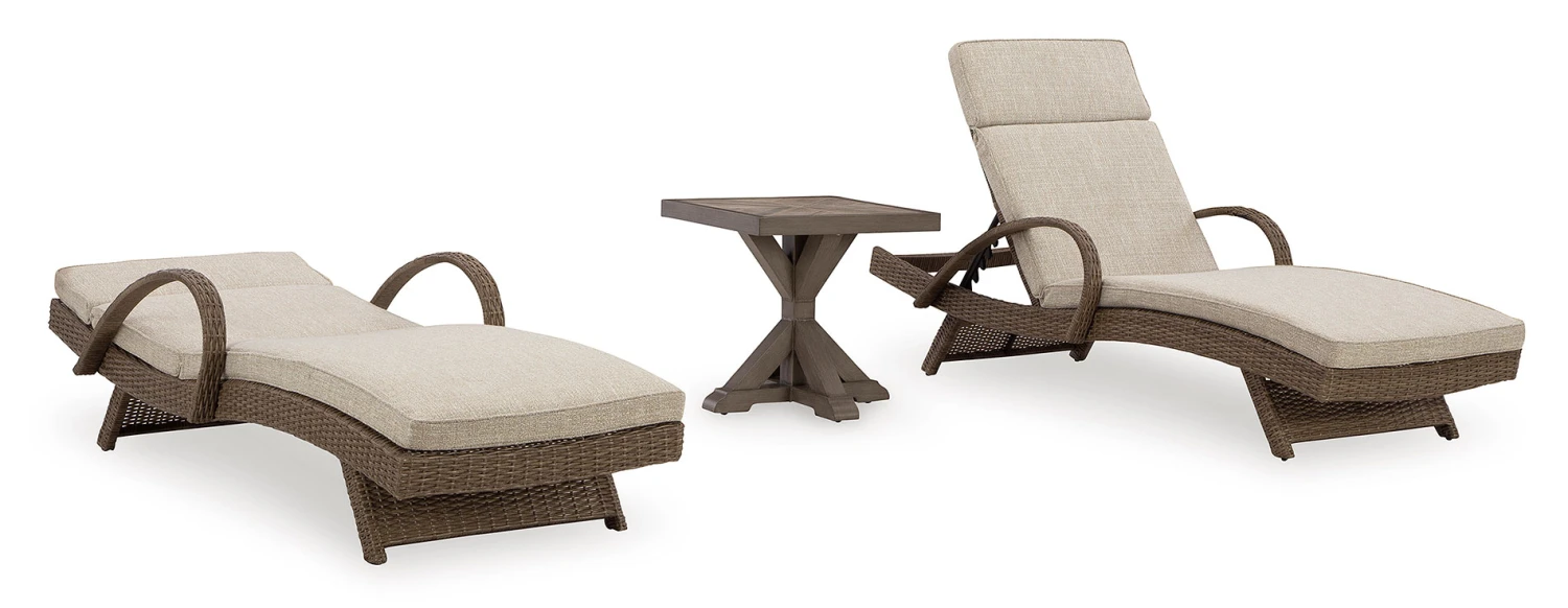 Beachcroft Outdoor 3-Piece Chaise Lounge Set 5 Beachcroft Outdoor 3-Piece Chaise Lounge Set - Image 5