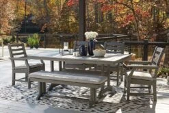 Visola Outdoor Dining Set W/ Bench -Ashley P802 625 601A 600 set 1