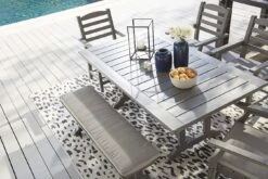Visola Outdoor Dining Set W/ Bench -Ashley P802 625 601A 600 set 3