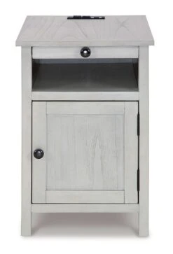Treytown Chairside End Table (Antique White) -Ashley T300 517 table 8