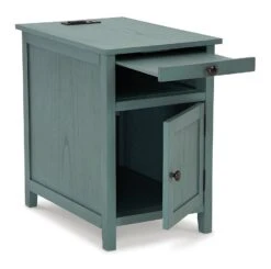 Treytown Chairside End Table (Teal) -Ashley T300 717 table 10