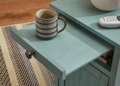 Treytown Chairside End Table (Teal) -Ashley T300 717 table 3