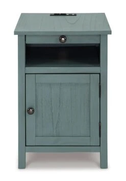 Treytown Chairside End Table (Teal) -Ashley T300 717 table 8