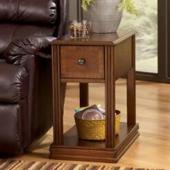 Brown Chairside End Table